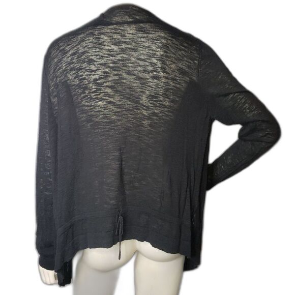 THE LOFT Open Front Black Cardigan Sweater Womens Size XL - Picture 2 of 6